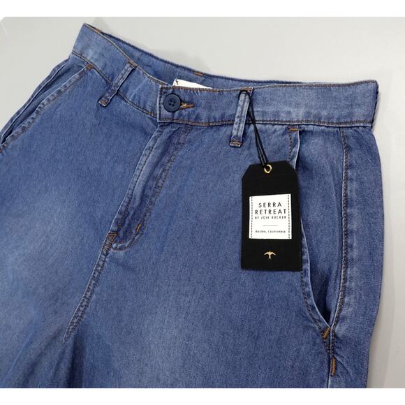 Womens Cargo Joggers Pants 2 High-Rise Lyocell Crop Lightweight Comfy - Picture 8 of 16